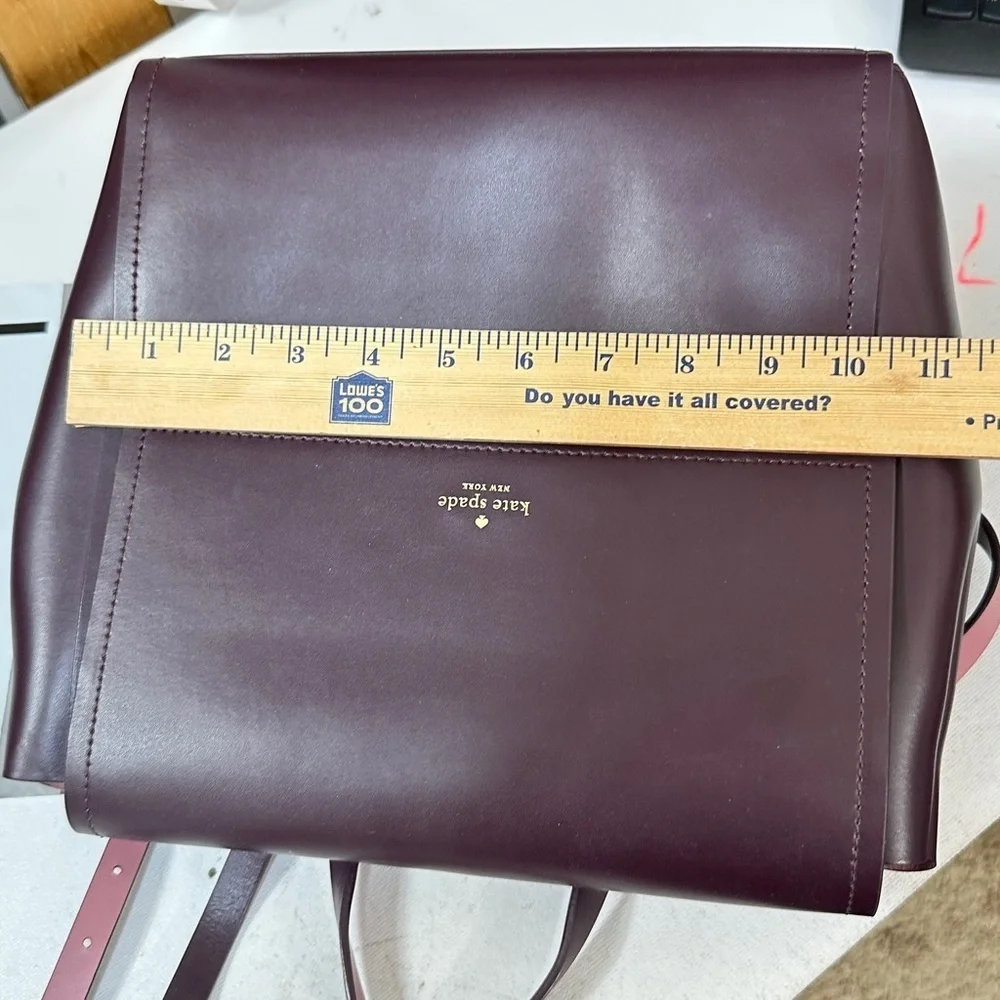 Kate Spade Leather Backpack Burgundy